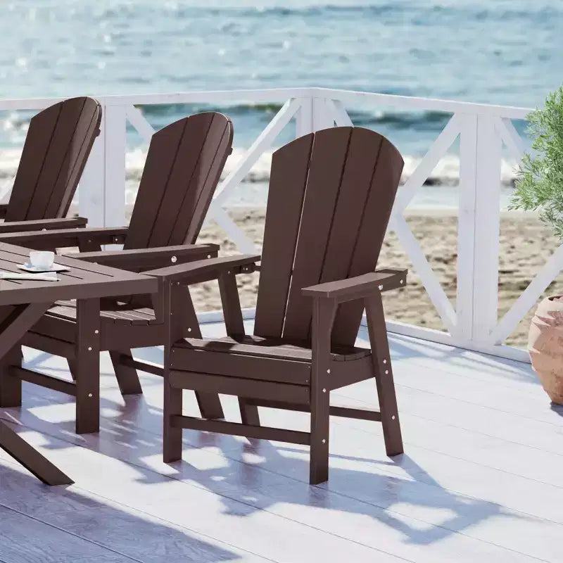 WestinTrends Outdoor Patio Adirondack Dining Chair Weather Resistant