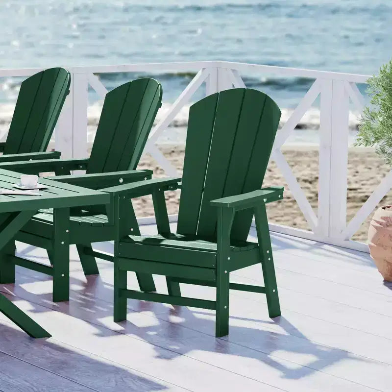 WestinTrends Outdoor Patio Adirondack Dining Chair Weather Resistant