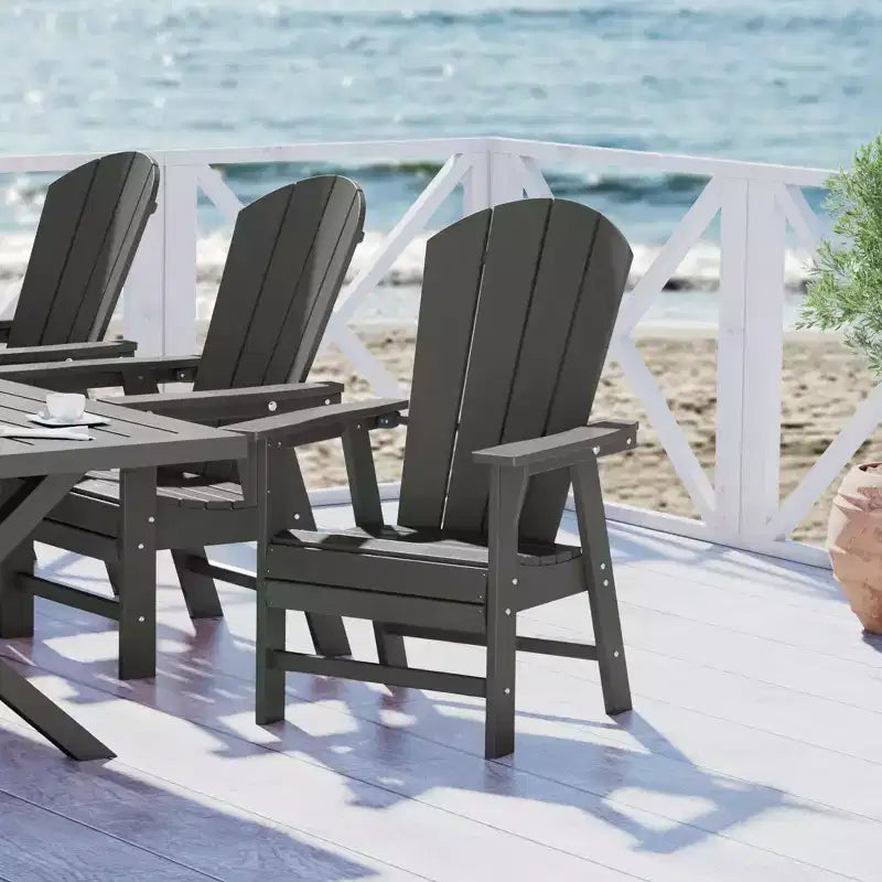WestinTrends Outdoor Patio Adirondack Dining Chair Weather Resistant