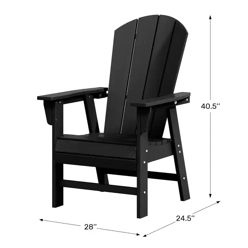 WestinTrends Outdoor Patio Adirondack Dining Chair Weather Resistant