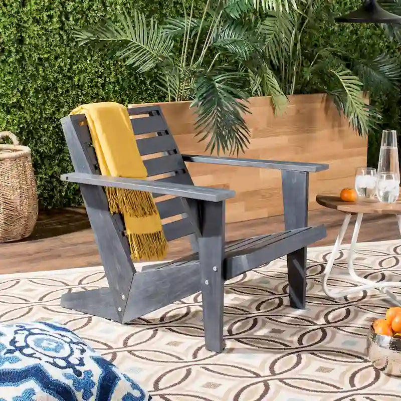 Chaise Adirondack d'extérieur Janiya SAFAVIEH - 76,2 cm L x 71,1 cm P x 81,3 cm H
