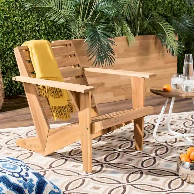 Chaise Adirondack d'extérieur Janiya SAFAVIEH - 76,2 cm L x 71,1 cm P x 81,3 cm H