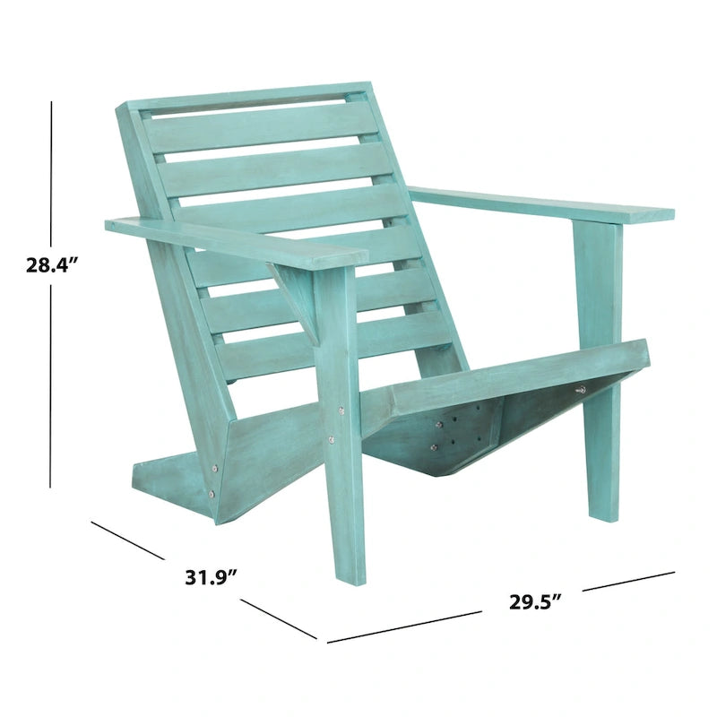 Chaise Adirondack d'extérieur Janiya SAFAVIEH - 76,2 cm L x 71,1 cm P x 81,3 cm H