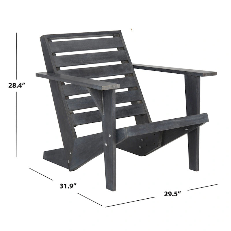 Chaise Adirondack d'extérieur Janiya SAFAVIEH - 76,2 cm L x 71,1 cm P x 81,3 cm H
