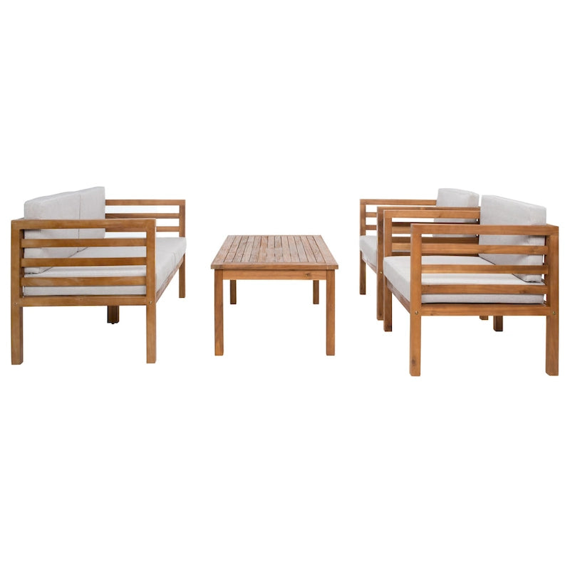 SAFAVIEH Outdoor Samira, ensemble de 4 pièces d'extérieur - 26L x 26P x 49H