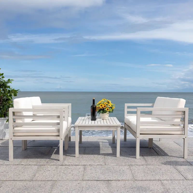 SAFAVIEH Outdoor Samira, ensemble de 4 pièces d'extérieur - 26L x 26P x 49H