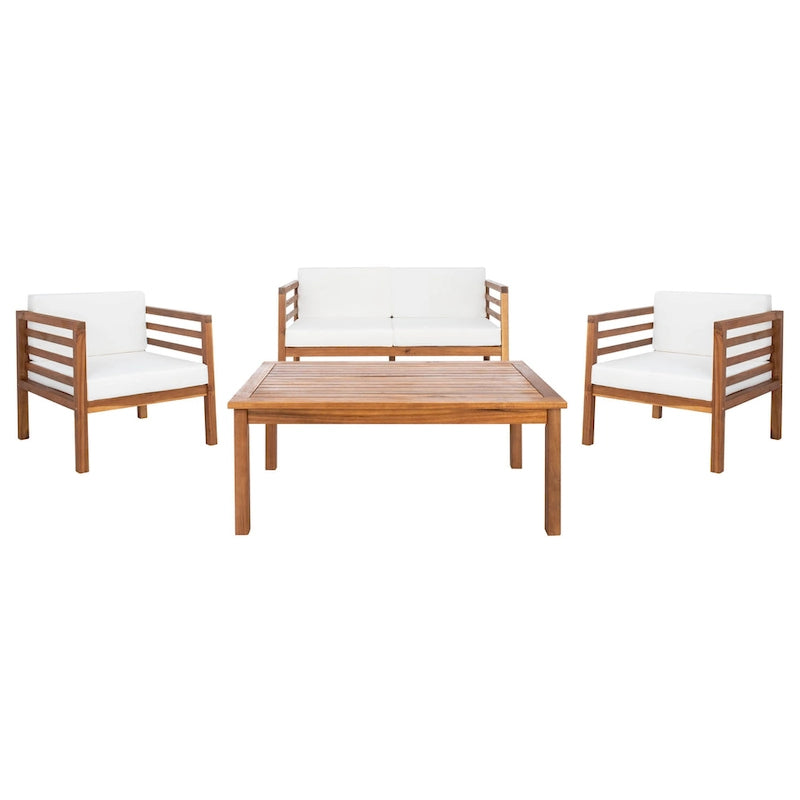 SAFAVIEH Outdoor Samira, ensemble de 4 pièces d'extérieur - 26L x 26P x 49H