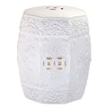 Tabouret de jardin décoratif SAFAVIEH Zheka en céramique blanche