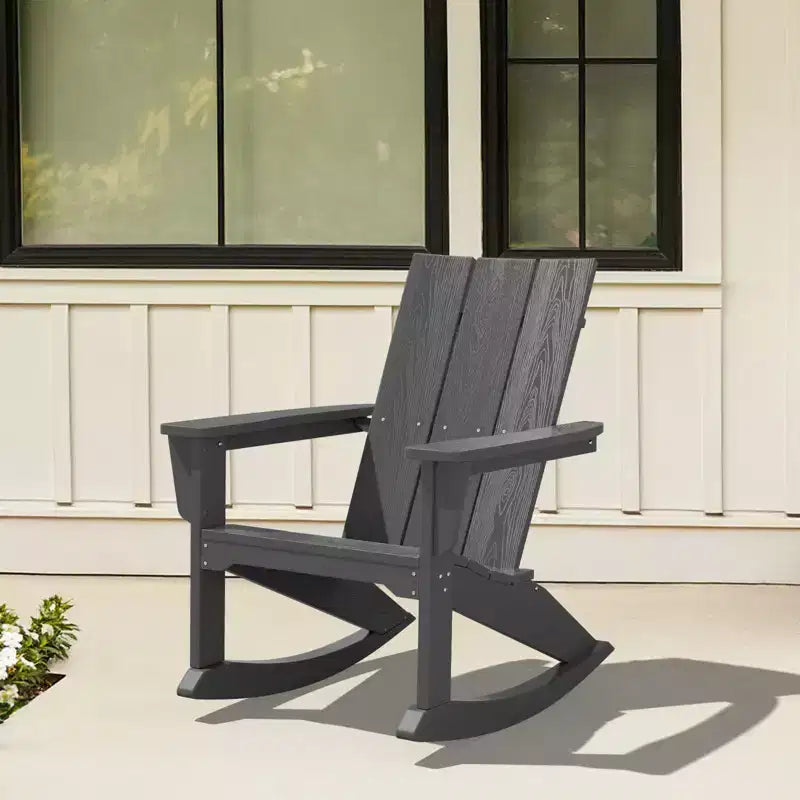 HYLEORY HDPE Plastic Rocking Adirondack Chair