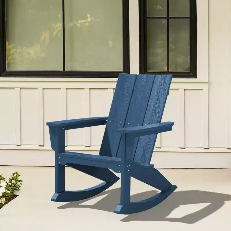 HYLEORY HDPE Plastic Rocking Adirondack Chair