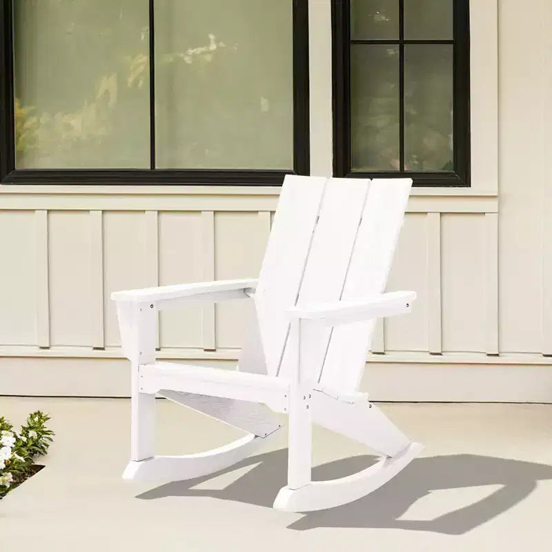 HYLEORY HDPE Plastic Rocking Adirondack Chair