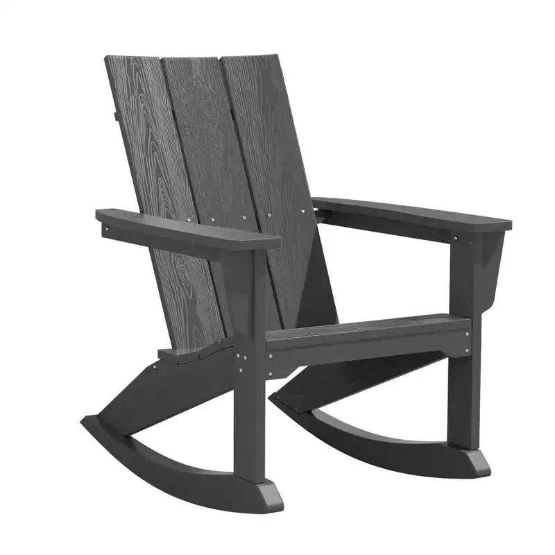 HYLEORY HDPE Plastic Rocking Adirondack Chair