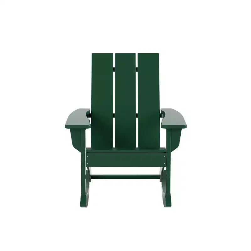 WestinTrends 5-Piece Modern Adirondack Outdoor Rocking Chair with Side Table Set