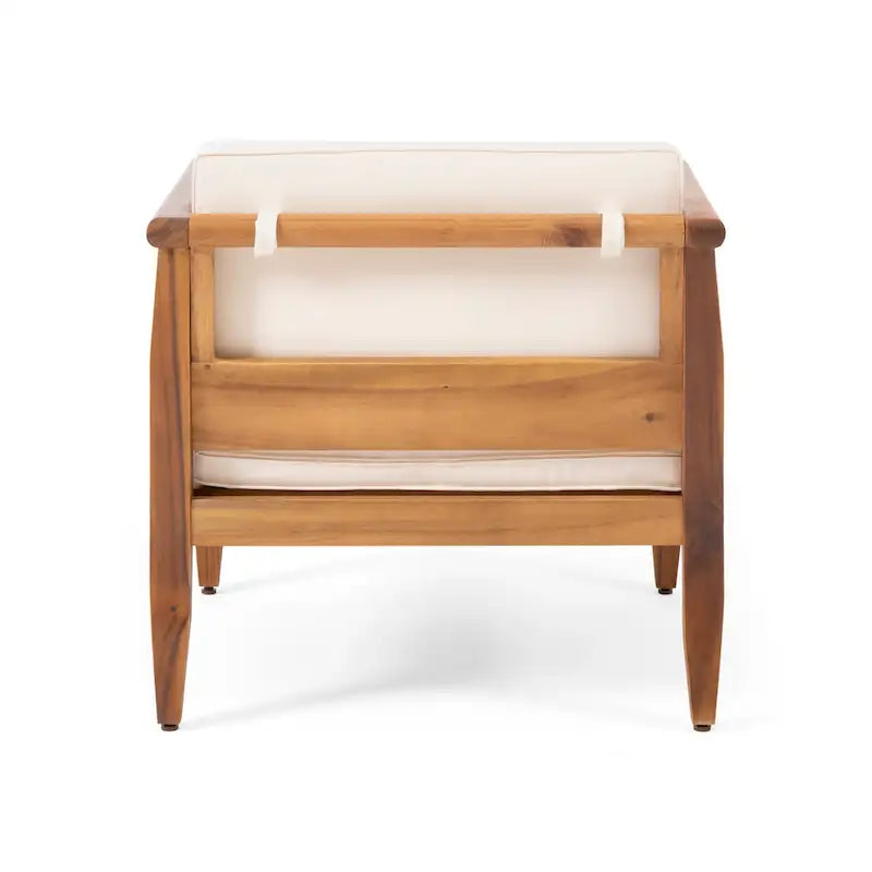 Fauteuil de jardin moderne du milieu du siècle en bois d'acacia Aston (lot de 4) par Christopher Knight Home