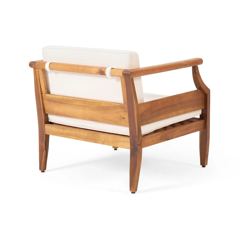Fauteuil de jardin moderne du milieu du siècle en bois d'acacia Aston (lot de 4) par Christopher Knight Home