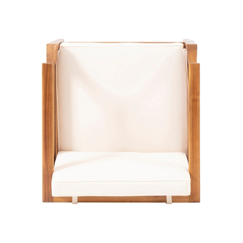 Fauteuil de jardin moderne du milieu du siècle en bois d'acacia Aston (lot de 4) par Christopher Knight Home