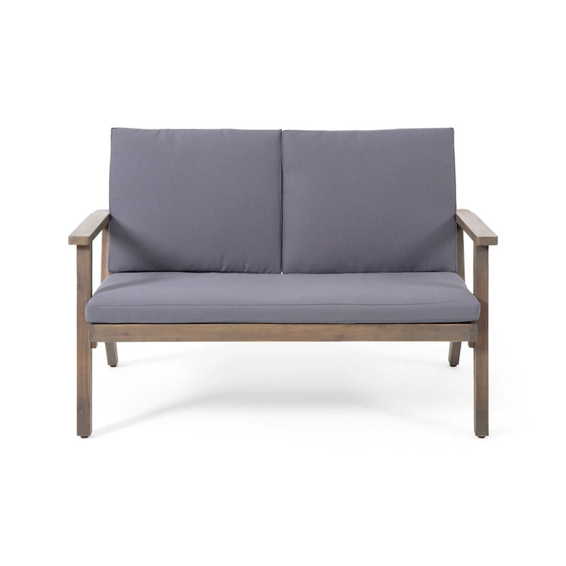 Ensemble de conversation 4 places Temecula en bois d'acacia d'extérieur par Christopher Knight Home