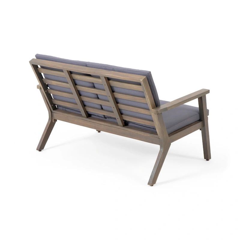 Ensemble de conversation 4 places Temecula en bois d'acacia d'extérieur par Christopher Knight Home