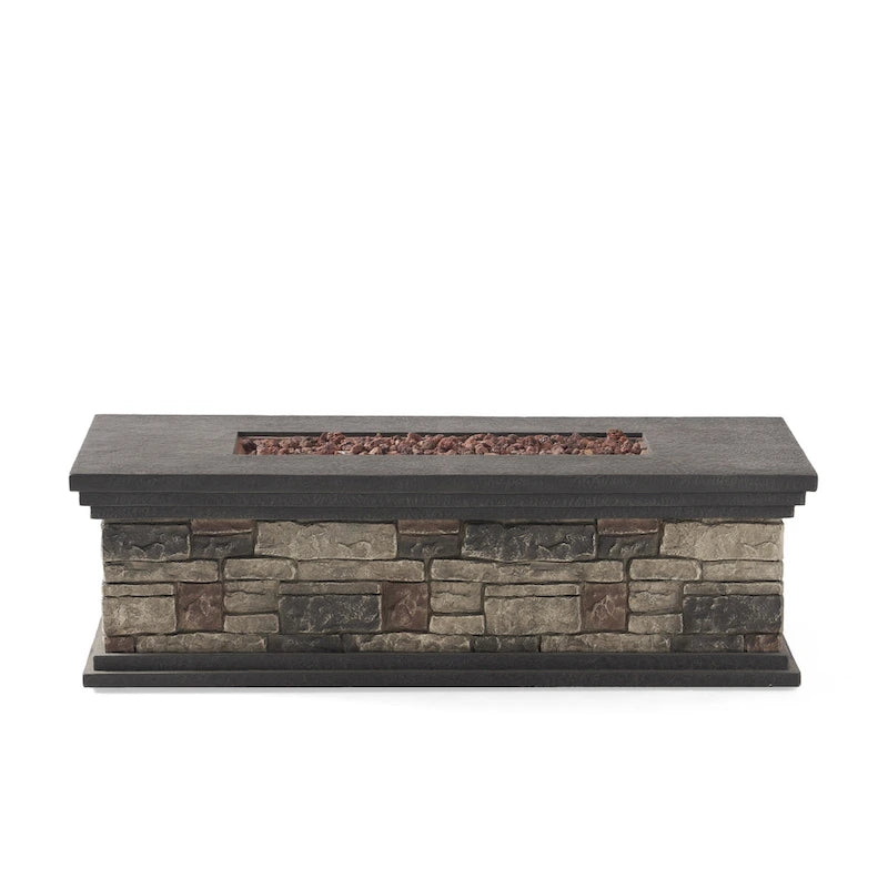 Cape Coral Outdoor 11 Seater Aluminum U-Shaped Sofa Sectional and Fire Pit Set by Christopher Knight Home
