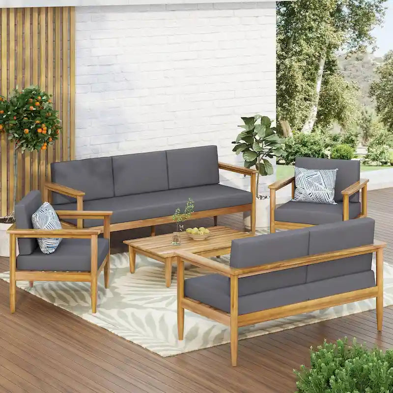 Salon de jardin Magnolia en bois d'acacia par Christopher Knight Home