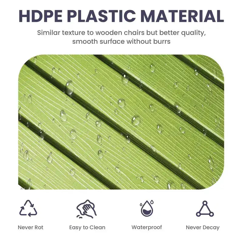 HYLEORY HDPE Modern Resin Rocking Adirondack Chair