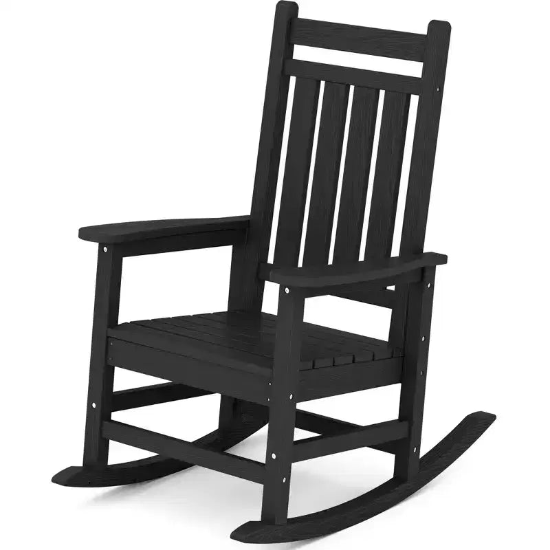 HYLEORY HDPE Modern Resin Rocking Adirondack Chair