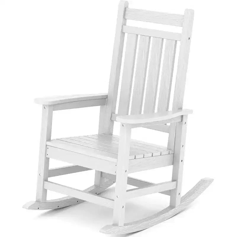 HYLEORY HDPE Modern Resin Rocking Adirondack Chair