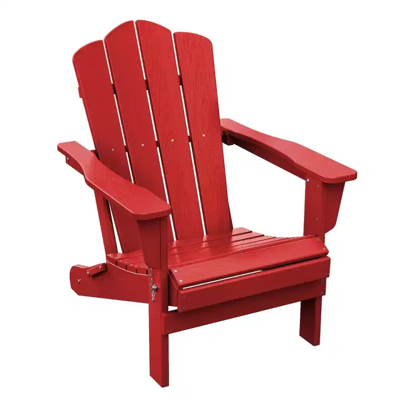 HYLEORY HDPE Outdoor Patio Chair, Folding Adirondack Chair