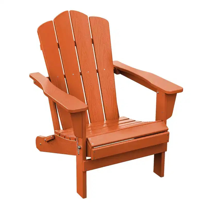 HYLEORY HDPE Outdoor Patio Chair, Folding Adirondack Chair