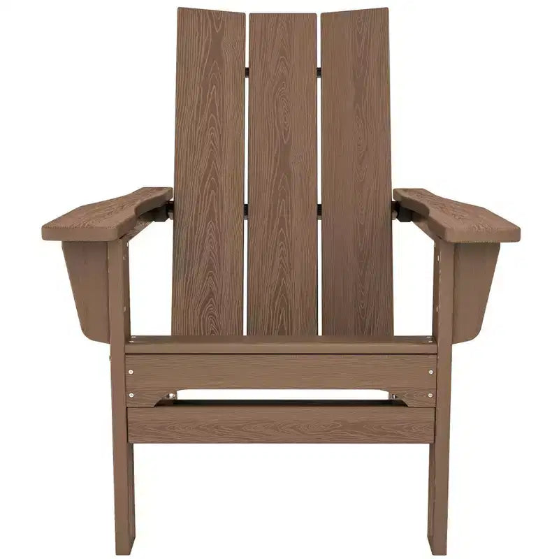 Hyleory HDPE Outdoor Folding Adirondack Chair, 103 degrees Curved Backrest