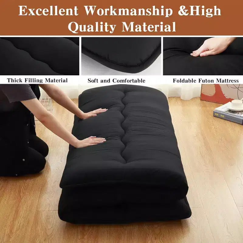 Japanese Futon Mattress, Foldable Floor Sleeping Pad, Tatami Mat for Home, Camping Mattress