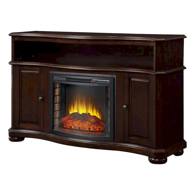 Meuble TV Pleasant Hearth Merrill de 54 po avec foyer électrique, fini merlot - 54 po de largeur