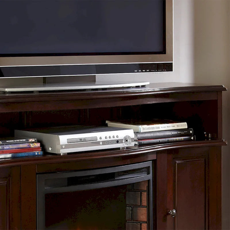 Meuble TV Pleasant Hearth Merrill de 54 po avec foyer électrique, fini merlot - 54 po de largeur