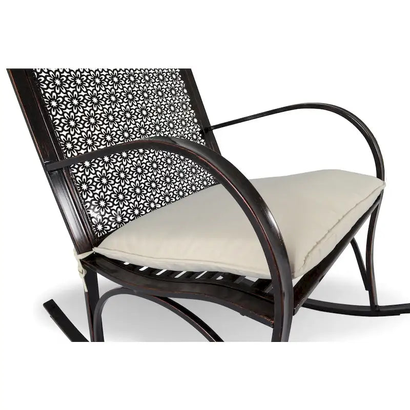Ensemble de chaises à bascule de jardin en cuivre huilé (2 pièces)