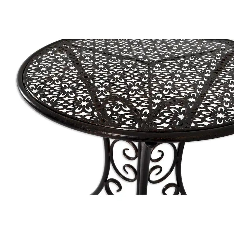 Ensemble de chaises à bascule de jardin en cuivre huilé (2 pièces)