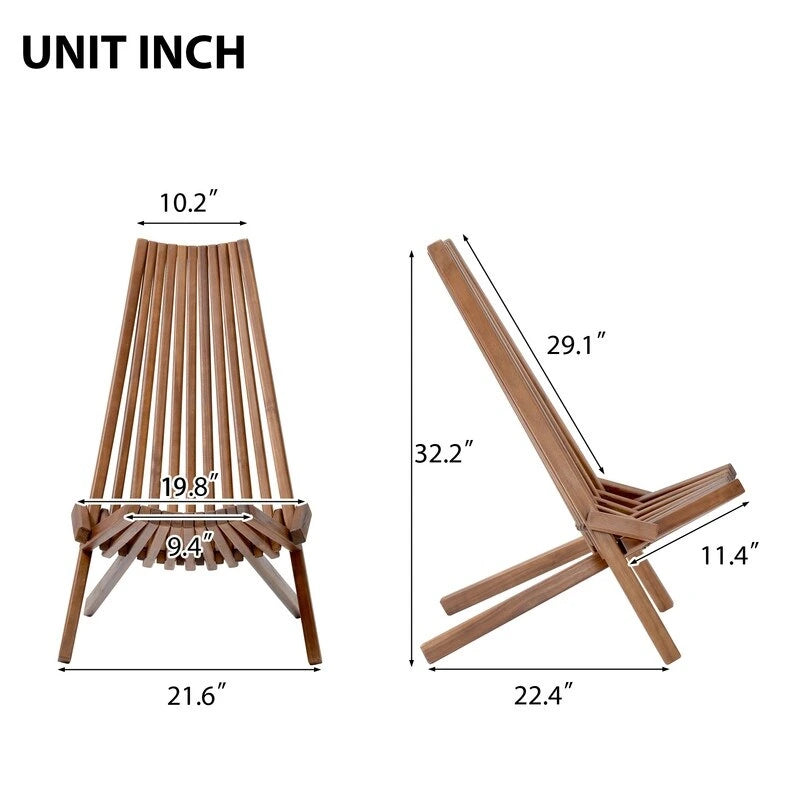 Chaise pliante en bois