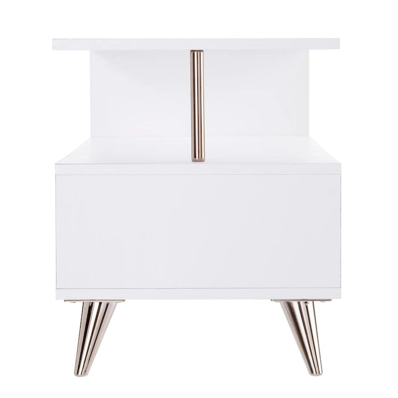 Meuble TV bas SEI Furniture blanc pour téléviseurs jusqu'à 41 po
