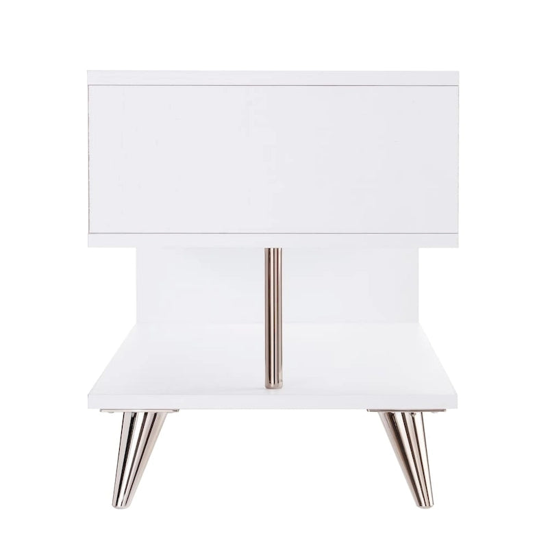 Meuble TV bas SEI Furniture blanc pour téléviseurs jusqu'à 41 po