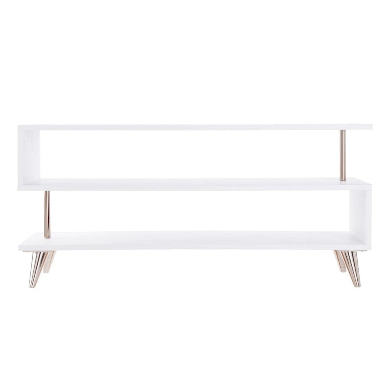 Meuble TV bas SEI Furniture blanc pour téléviseurs jusqu'à 41 po