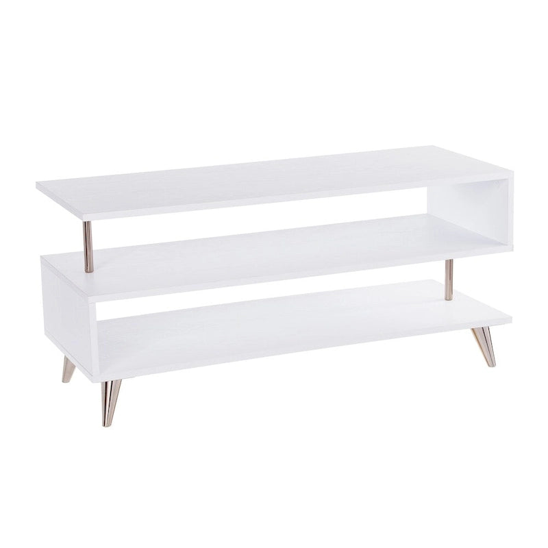 Meuble TV bas SEI Furniture blanc pour téléviseurs jusqu'à 41 po