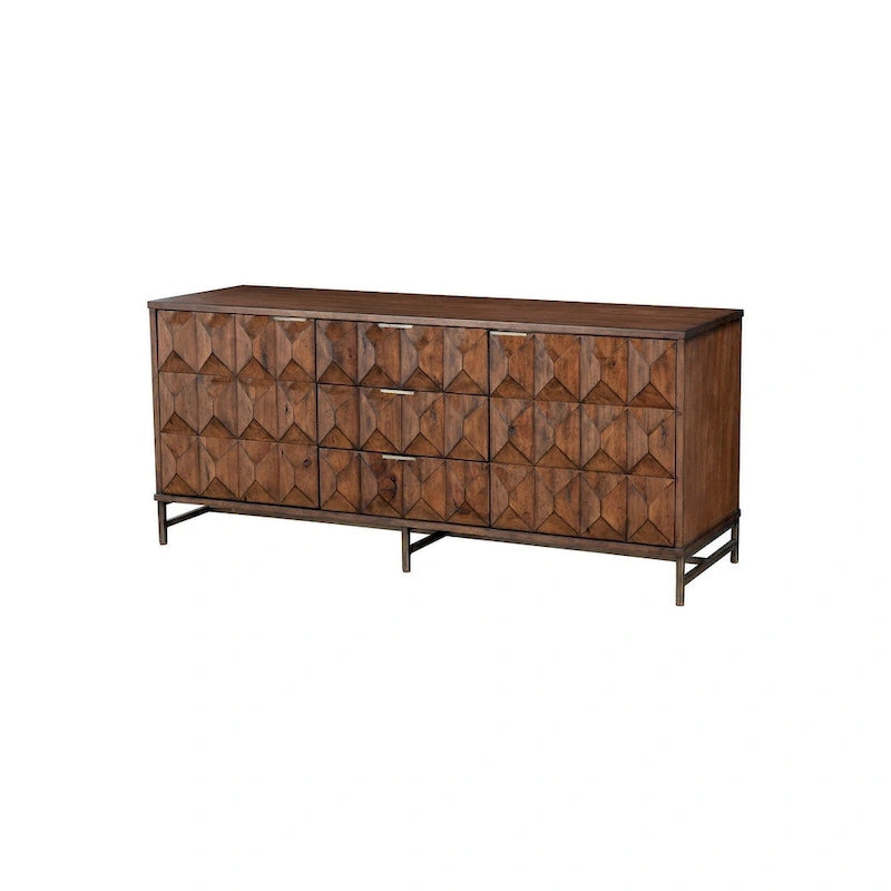 Origins by Alpine Trig TV Console for TV's up to 70, Mahogany