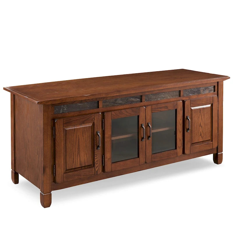 Meuble TV Leick Home Rustic Oak avec rangement fermé
