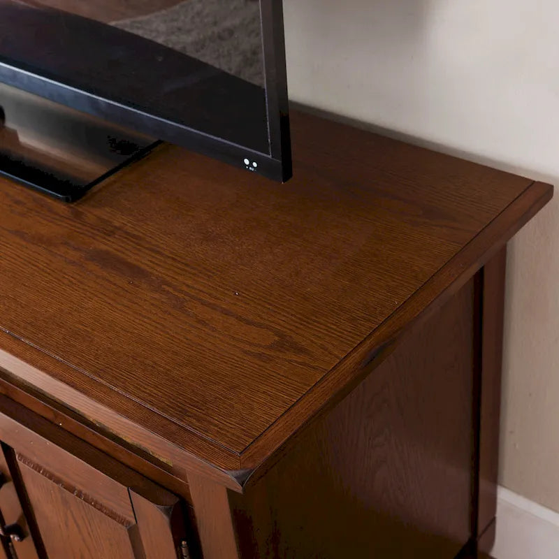 Meuble TV Leick Home Rustic Oak avec rangement fermé