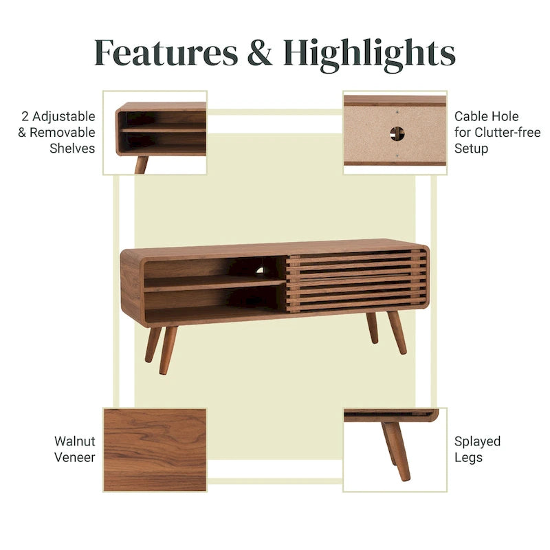 Meuble TV bas Wilson 46 KD Slat