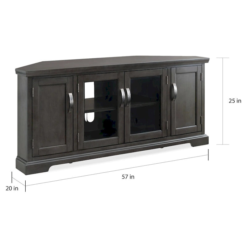 Meuble TV d'angle Leick Home 84386 avec rangement fermé
