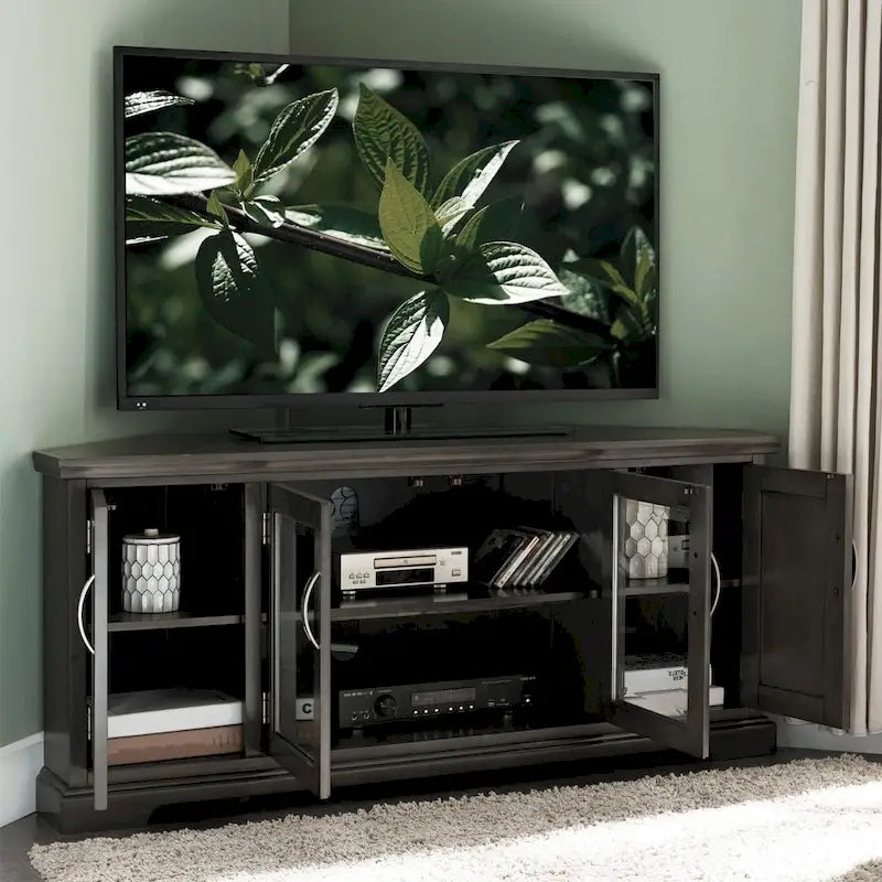Meuble TV d'angle Leick Home 84386 avec rangement fermé
