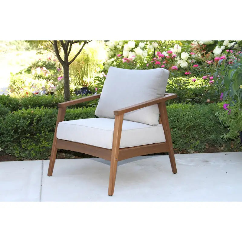 Fauteuils Eilaf modernes en eucalyptus (lot de 2)