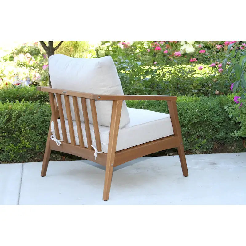 Fauteuils Eilaf modernes en eucalyptus (lot de 2)