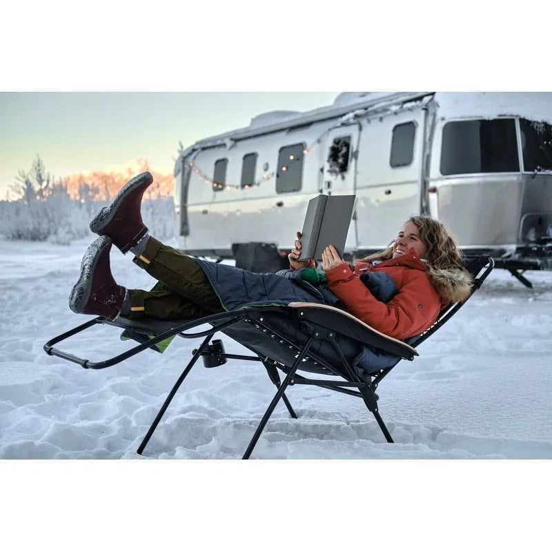 Chaise inclinable pliable TravelChair Lounge Lizard noire