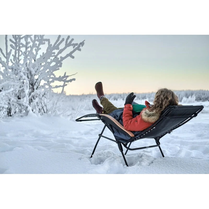 Chaise inclinable pliable TravelChair Lounge Lizard noire